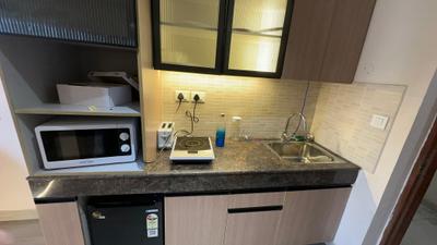 Kitchen Image of 480 Sq.ft 1 RK Apartment / Flat for rent in Beetle Orchid, Knowledge Park 3 Greater Noida for Rs. 18000