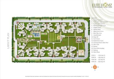Image of 1555 Sq.ft 3 BHK Apartment / Flat for sale in Sector 77, Noida for Rs. 21000000