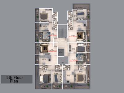 Floor Plan Image of 1039 Sq.ft 2 BHK Apartment / Flat for sale in Ranjit Co Op HSG Soc, Mhasrul Gaon Nashik for Rs. 4000000