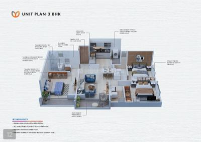 Image of 1250 Sq.ft 3 BHK Apartment / Flat for sale in Purnam, Hinjawadi Phase 2, Pune for Rs. 9000000
