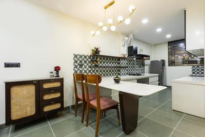 Kitchen Image of 900 Sq.ft 3 BHK Apartment / Flat for rent in Tejpur Gadbadi Indore for Rs. 25000