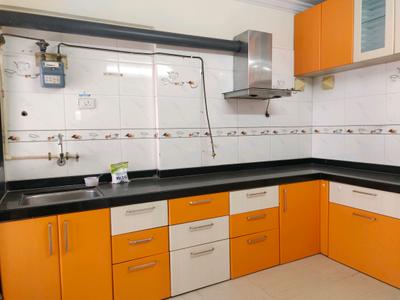 Kitchen Image of 1320 Sq.ft 3 BHK Apartment / Flat for rent in Shraddha Intop Heights, Airoli Navi Mumbai for Rs. 65000