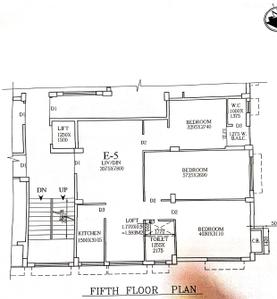 Floor Plan Image of 1330 Sq.ft 3 BHK Apartment / Flat for sale in Behala Kolkata for Rs. 8400000