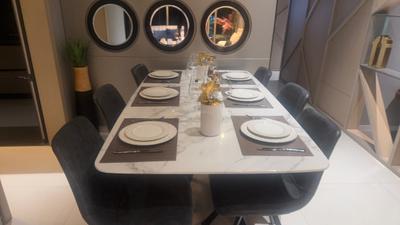 Dining Area Image of 1250 Sq.ft 3 BHK Apartment / Flat for sale in Ultimus, Wakad Pune for Rs. 14800000