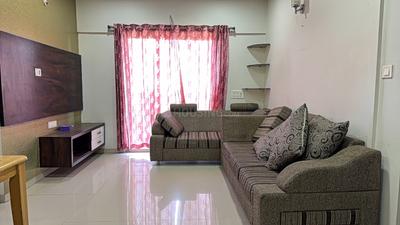 Living Room Image of 1080 Sq.ft 2 BHK Apartment / Flat for rent in Adani The Meadows, Shantigram Ahmedabad for Rs. 34999