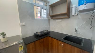 Kitchen Image of 600 Sq.ft 1 BHK Apartment / Flat for rent in BTM Layout Bengaluru for Rs. 24999