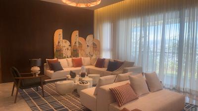 Living Room Image of 2200 Sq.ft 4 BHK Apartment / Flat for sale in Kavisha The Masterpiece, South Bopal Ahmedabad for Rs. 22450000