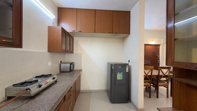 Kitchen Image of 1080 Sq.ft 2 BHK Apartment / Flat for rent in Adani The Meadows, Shantigram Ahmedabad for Rs. 35000