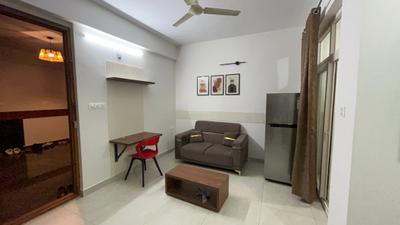 Living Room Image of 700 Sq.ft 1 BHK Apartment / Flat for rent in Nagavara Bengaluru for Rs. 30000