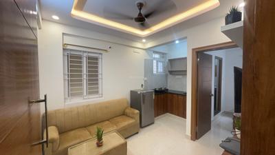 Living Room Image of 600 Sq.ft 1 BHK Apartment / Flat for rent in BTM Layout Bengaluru for Rs. 24999