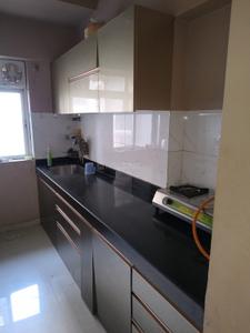 Kitchen Image of 524 Sq.ft 1 BHK Apartment / Flat for rent in Atlantaa Enclave, Shilphata Thane for Rs. 8000