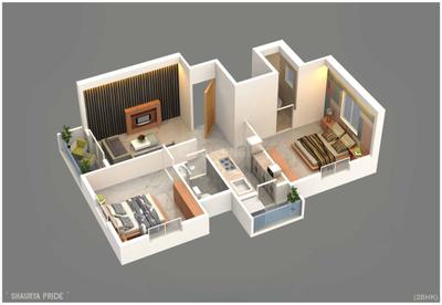 Image of 1048 Sq.ft 2 BHK Apartment / Flat for sale in Baparam Vihan Glory, Kailash Nagar, Nashik for Rs. 3951000