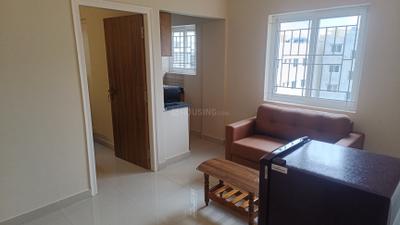 Living Room Image of 450 Sq.ft 1 BHK Apartment / Flat for rent in Nagavara Bengaluru for Rs. 26000