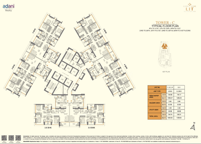 Image of 1665 Sq.ft 4 BHK Apartment / Flat for sale in Adani Codename LIT, Thane West, Thane for Rs. 47100000