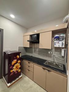 Kitchen Image of 600 Sq.ft 1 BHK Builder Floor for rent in Mahalakshmi Nagar Indore for Rs. 15000