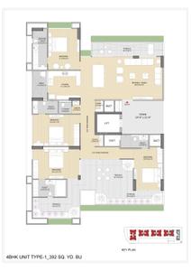 Image of 2475 Sq.ft 3 BHK Apartment / Flat for sale in Laxmi Azzaro, Gota, Ahmedabad for Rs. 12925000