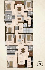 Floor Plan Image of 1803 Sq.ft 3 BHK Apartment / Flat for sale in Madipakkam Chennai for Rs. 17308800