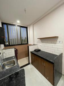 Kitchen Image of 650 Sq.ft 1 BHK Penthouse for rent in Mahalakshmi Nagar Indore for Rs. 19000