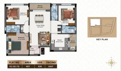 Image of 1748 Sq.ft 3 BHK Apartment / Flat for sale in Mugalivakkam, Chennai for Rs. 12000000