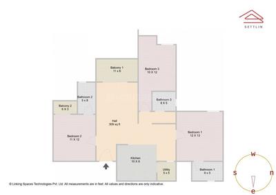 Image of 1524 Sq.ft 3 BHK Apartment / Flat for sale in Rohan Ekanta by Rohan Builders (I) Pvt Ltd, Varthur, Bengaluru for Rs. 20000000