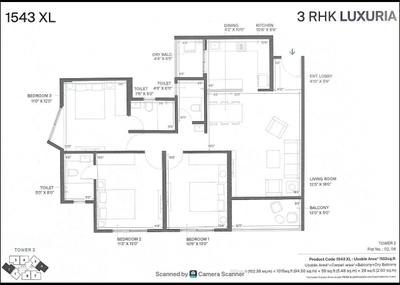 Image of 1543 Sq.ft 3 BHK Apartment / Flat for sale in Siddhashila Eevva, Punawale, Pune for Rs. 12000000