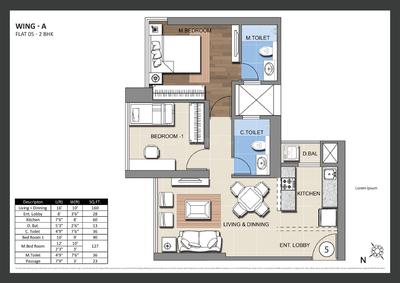 Image of 585 Sq.ft 2 BHK Apartment / Flat for sale in Sheth Montana Phase 4, Mulund West, Mumbai for Rs. 10900000