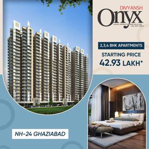 Image of 1100 Sq.ft 2 BHK Apartment / Flat for sale in Divyansh Onyx Block D2 And D3, Mahurali, Ghaziabad for Rs. 4000008