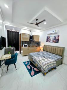 Bedroom Image of 400 Sq.ft 1 RK Builder Floor for rent in Sector 52 Gurgaon for Rs. 25000