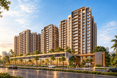 Building Image of 1120 Sq.ft 2 BHK Apartment / Flat for sale in Aura Luxisca, Panvel Navi Mumbai for Rs. 12500000