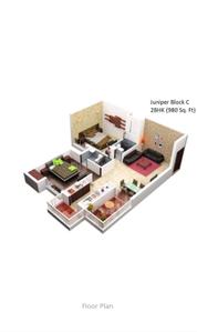 Image of 1150 Sq.ft 2 BHK Apartment / Flat for sale in Asnani Spring Valley Dew Phase 2, Rapadia Village, Bhopal for Rs. 3400000