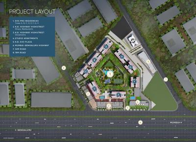Image of 1093 Sq.ft 2 BHK Apartment / Flat for sale in Yashada EVO, Punawale, Pune for Rs. 9300000