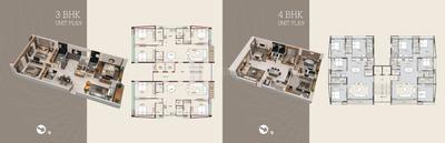 Image of 2433 Sq.ft 3 BHK Apartment / Flat for sale in Vesu, Surat for Rs. 14868063