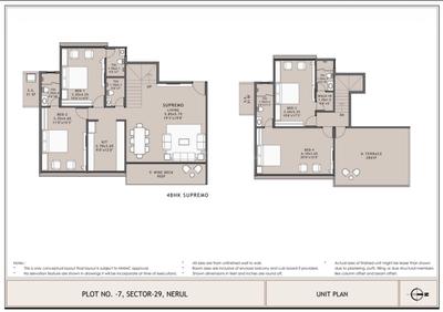 Image of 1991 Sq.ft 4 BHK Duplex for sale in Experio Platinum Elysium, Nerul, Navi Mumbai for Rs. 105000000