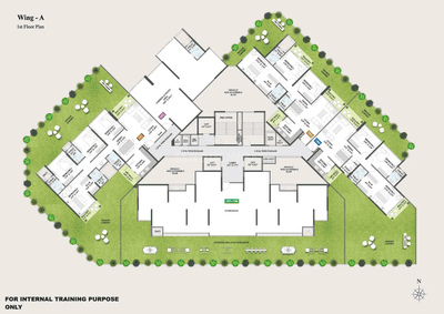 Image of 1545 Sq.ft 3 BHK Apartment / Flat for sale in Osian Almanova Phase 1, Mundhwa, Pune for Rs. 16700000