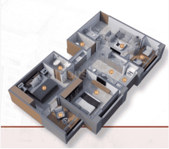 Image of 1367 Sq.ft 2 BHK Apartment / Flat for sale in NP Meridian Square, Tathawade, Pune for Rs. 10100000