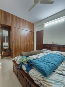 Bedroom Image of 840 Sq.ft 1 BHK Builder Floor for rent in HSR Layout Bengaluru for Rs. 42000