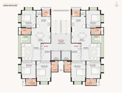 Image of 1935 Sq.ft 3 BHK Apartment / Flat for sale in Stellavia, Vaishno Devi Circle, Ahmedabad for Rs. 7740000