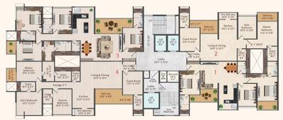 Image of 1695 Sq.ft 3 BHK Apartment / Flat for sale in P K Canopus, Wakad, Pune for Rs. 15900000