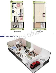 Floor Plan Image of 1080 Sq.ft 2 BHK Villa for sale in Selaiyur Chennai for Rs. 9500000