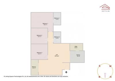 Image of 1553 Sq.ft 3 BHK Apartment / Flat for sale in Sobha Ayana At Dream Acres Wing 60 To 71 by Sobha Limited, Balagere, Bengaluru for Rs. 25100000