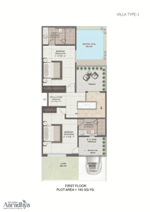 Floor Plan Image of 1260 Sq.ft 2 BHK Villa for sale in Shri Vrinda Aradhaya, Barsana Mathura for Rs. 10500000