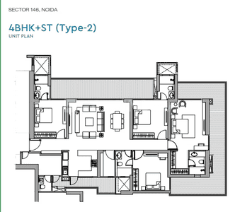 Image of 2450 Sq.ft 3.5 BHK Apartment / Flat for sale in Godrej Tropical Isle, Sector 146, Noida for Rs. 42500000
