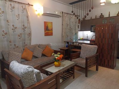 Hall Image of 800 Sq.ft 1 BHK Apartment / Flat for rent in Siolim Goa for Rs. 45000
