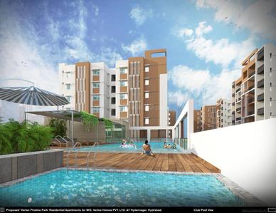 Image of 1800 Sq.ft 3 BHK Apartment / Flat for sale in Vertex Pristine, Hyder Nagar, Hyderabad for Rs. 13600000