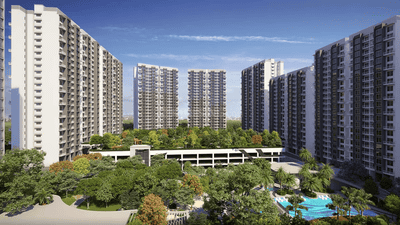 Image of 1077 Sq.ft 2 BHK Apartment / Flat for sale in Godrej Emerald Waters, Pimpri, Pune for Rs. 11400000