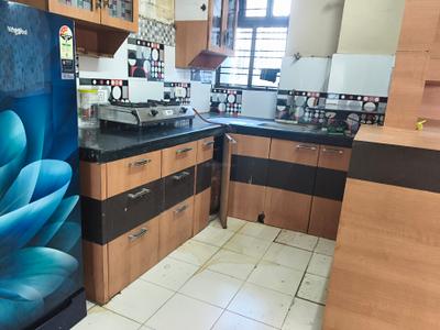 Kitchen Image of 1300 Sq.ft 3 BHK Apartment / Flat for rent in Diamond City West, Sarsuna Kolkata for Rs. 28000