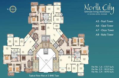 Floor Plan Image of 3600 Sq.ft 5 BHK Apartment / Flat for sale in Sevoke Rd Siliguri for Rs. 18500000