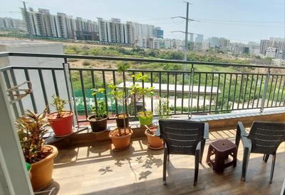 Balcony Image of 1900 Sq.ft 3 BHK Apartment / Flat for sale in Hallmark Sunnyside, Manchirevula Hyderabad for Rs. 19500000