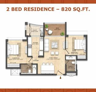 Image of 820 Sq.ft 2 BHK Apartment / Flat for sale in Lodha Divino, Matunga East, Mumbai for Rs. 38500000