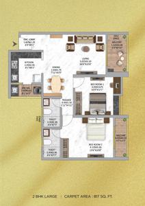 Image of 1144 Sq.ft 2 BHK Apartment / Flat for sale in Krisala Zoy Plus, Hinjawadi, Pune for Rs. 8900000